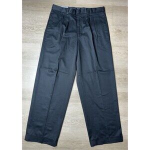 GH Bass Supreme Chino Pants Mens 34x30 Black Flat Front Wrinkle Free Stain NWT